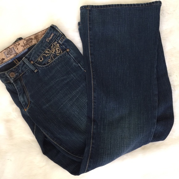 Gold Sign Denim - Gold Sign Boot Cut Low Rise Dark Wash Jeans